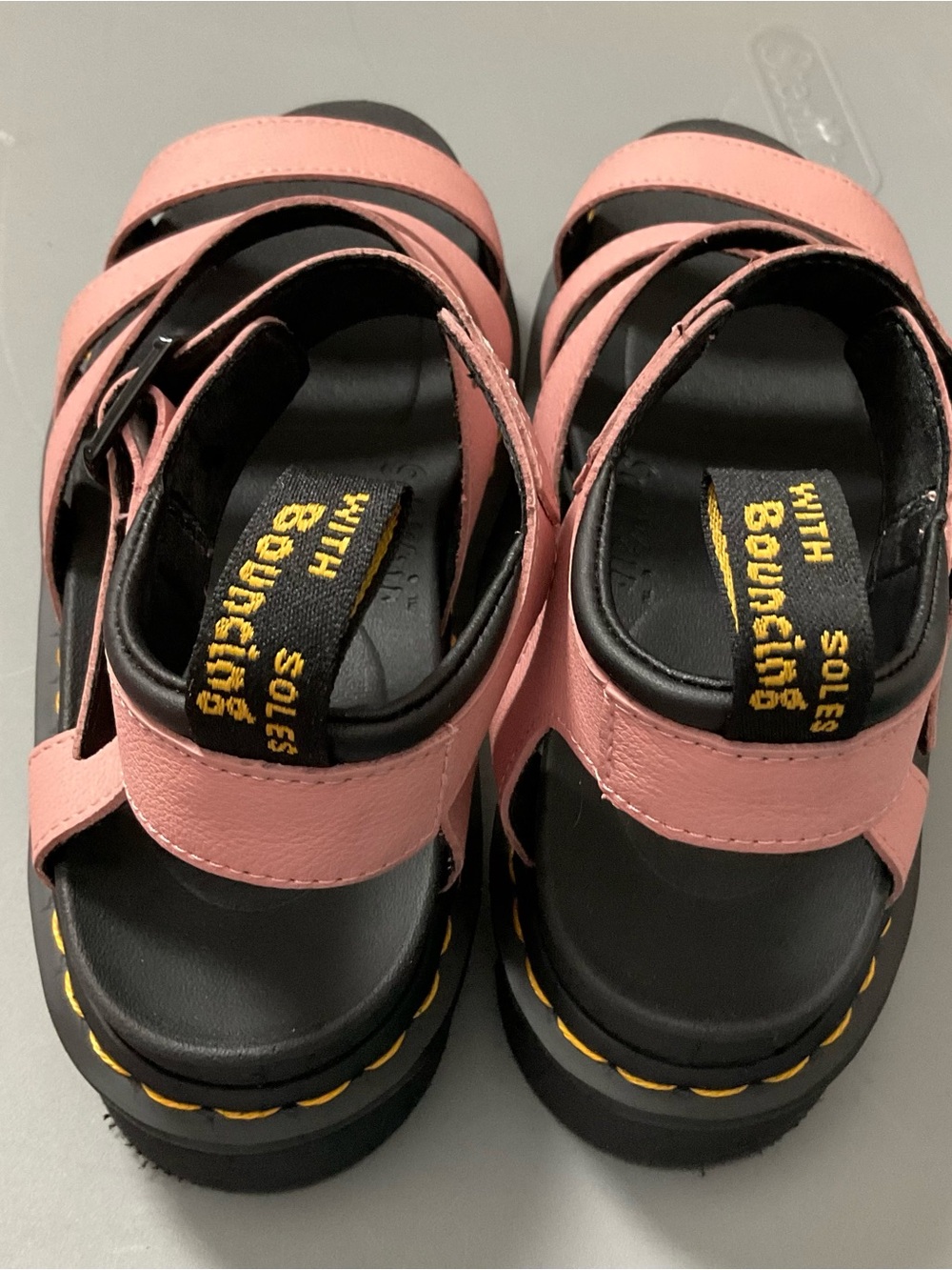 Yeah this are sold ❤️❤️Dr. Martens Pink Triple-Strap Sandals - Picture 3 of 7